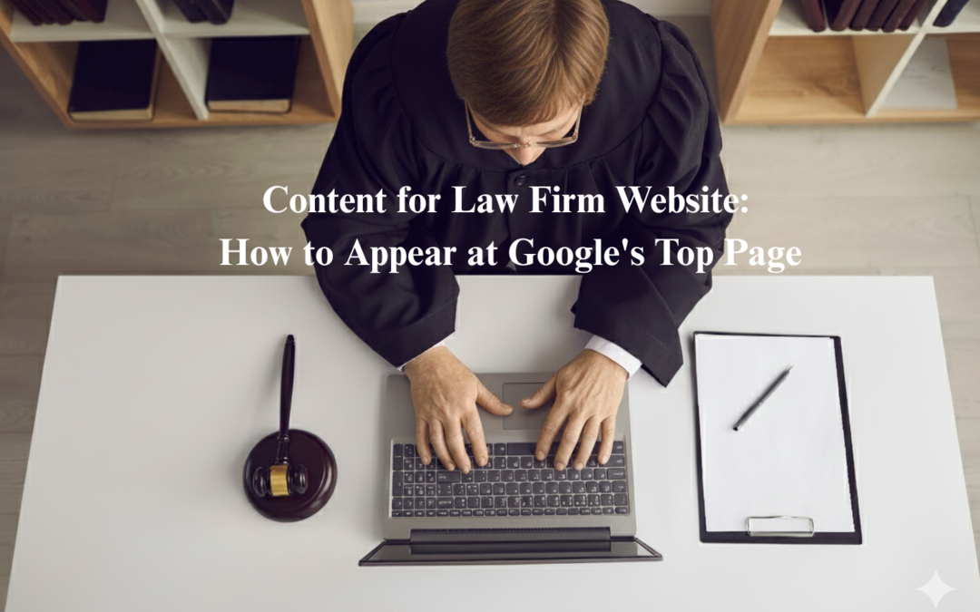 Content for Law Firm Website: How to Appear at Google’s Top Page