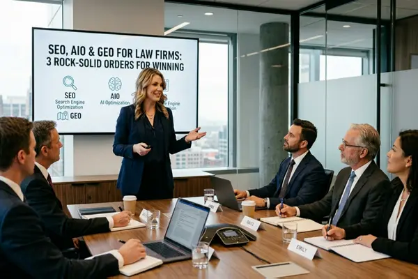 SEO, AIO & GEO for Law Firms: 3 Rock-Solid Orders for Winning